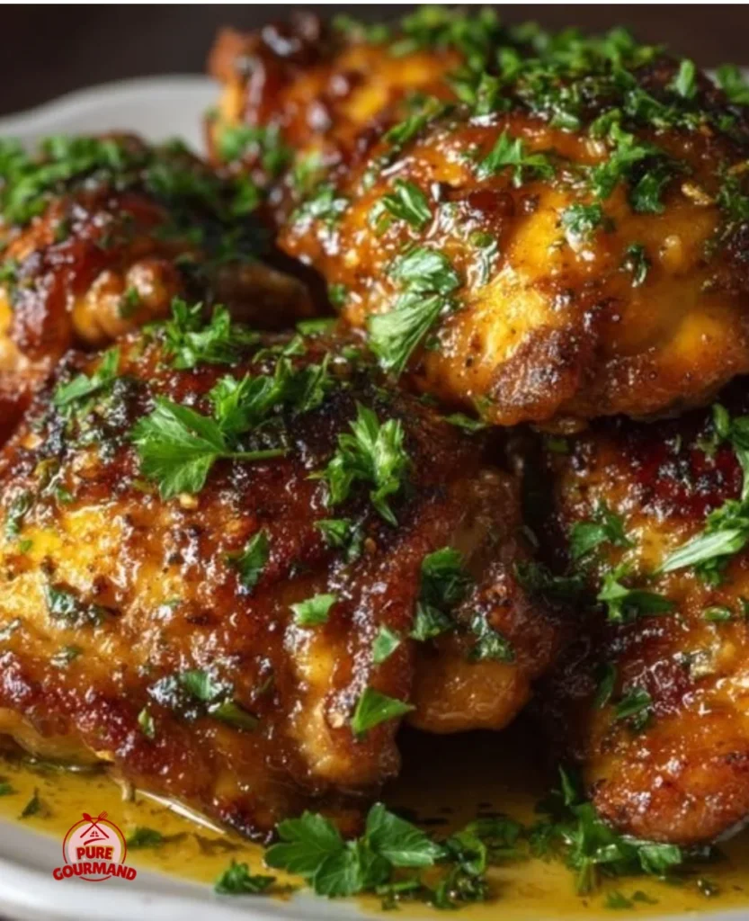 Crock pot chicken thighs in a slow cooker, showcasing juicy and flavorful preparation