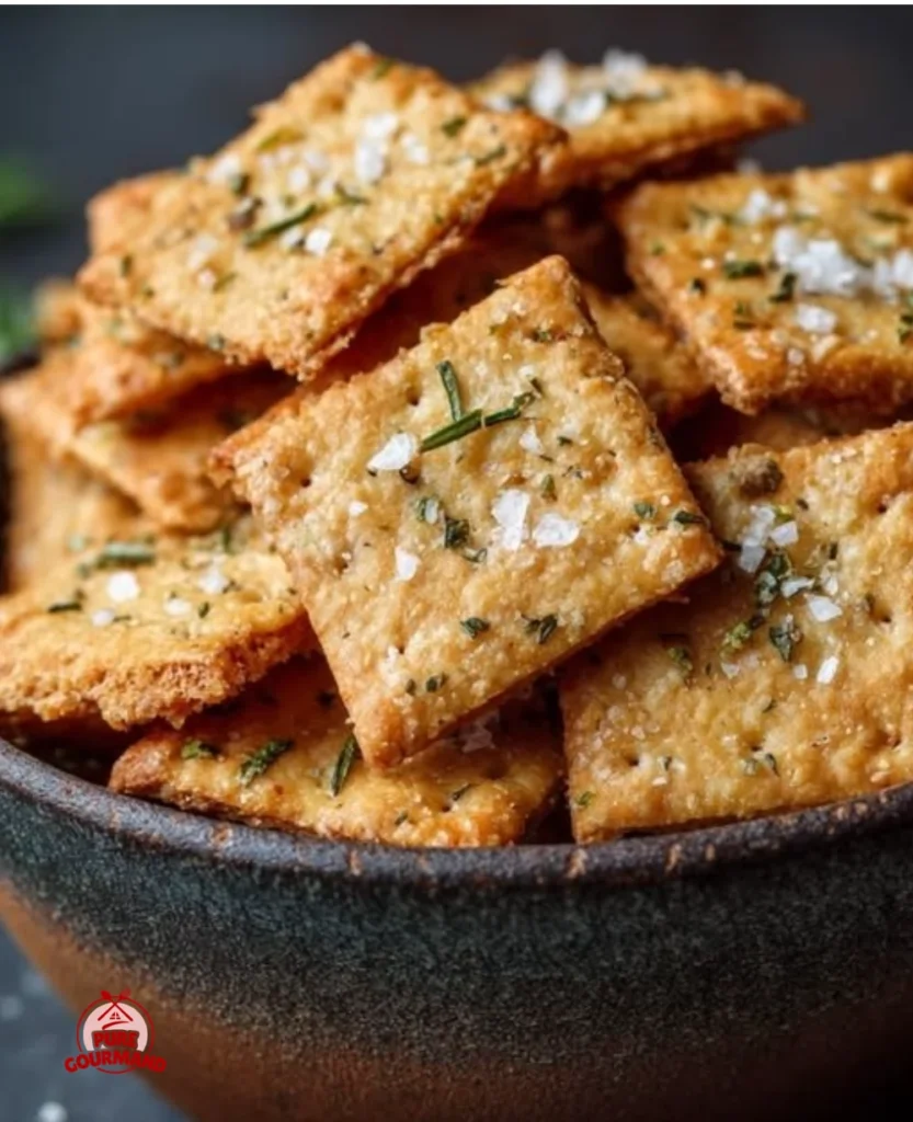 Crispy Keto Crackers made from low-carb ingredients