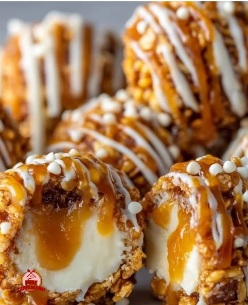 Salted caramel pretzel cheesecake balls - no-bake dessert treat
