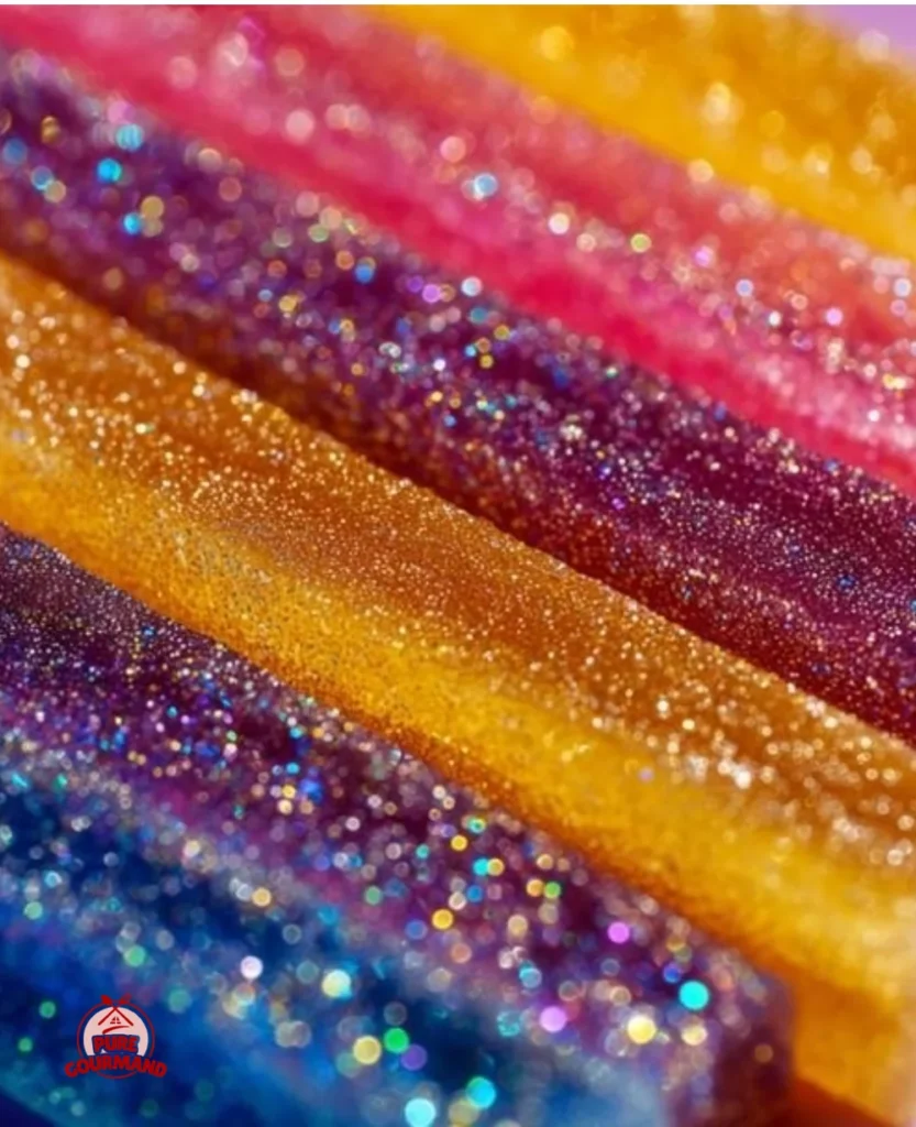 Sparkling Rainbow Tequila Gummies in vibrant colors and fun shapes
