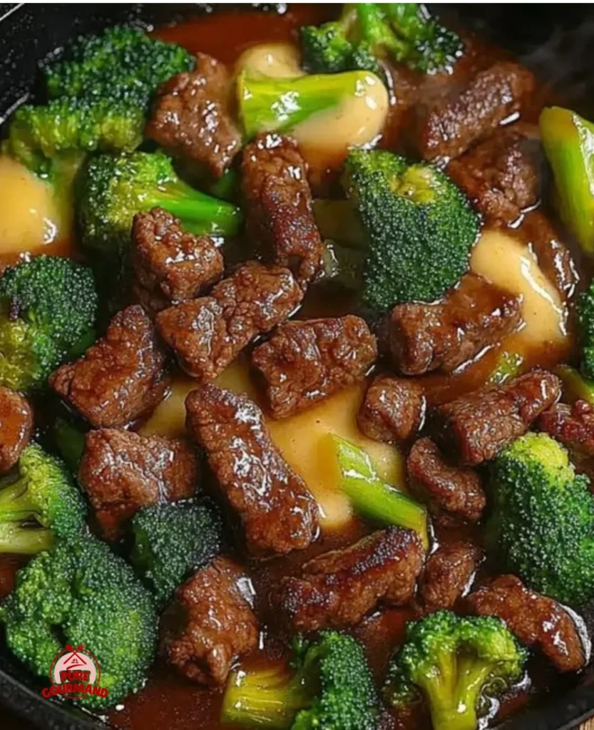 Delicious beef broccoli stir-fry served on a plate for a quick weeknight meal.