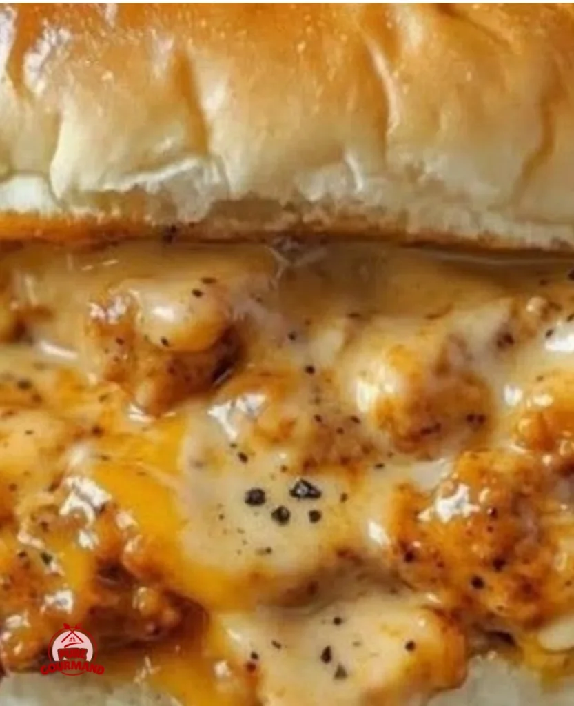 Delicious Cajun Chicken Sloppy Joes served with a side of fries
