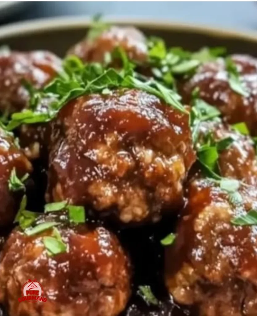Delicious red wine meatballs served in a rich sauce on a cozy dinner table