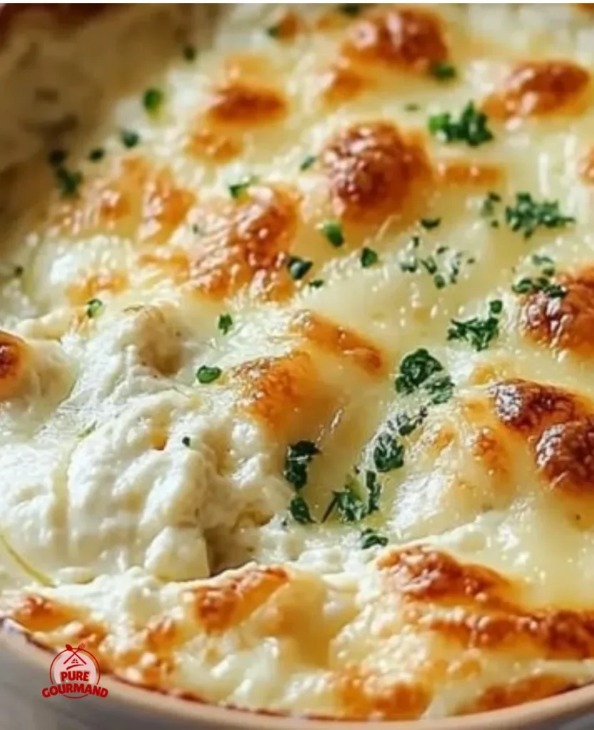 Creamy double cheese onion dip served in a bowl, ideal for party snacks.