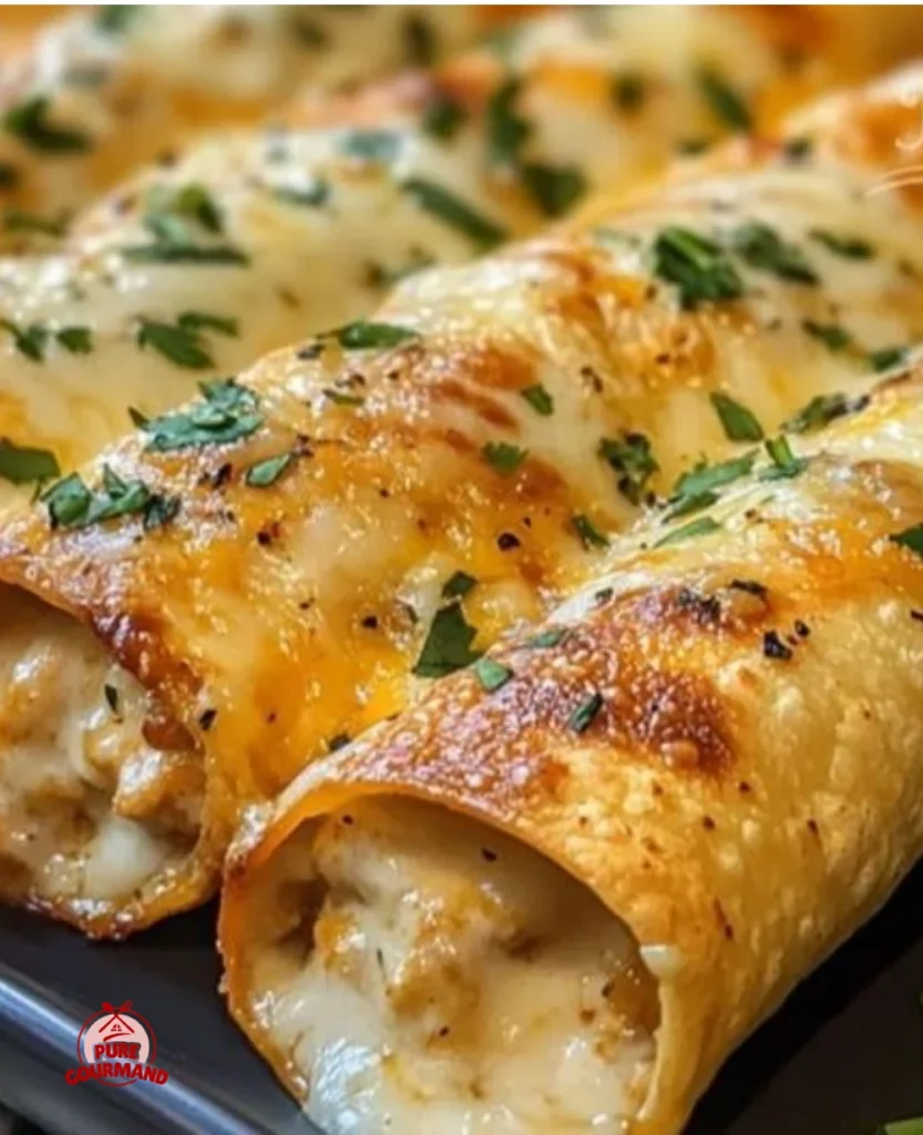 Crispy chicken taquitos served with dipping sauce on a cozy dinner table.