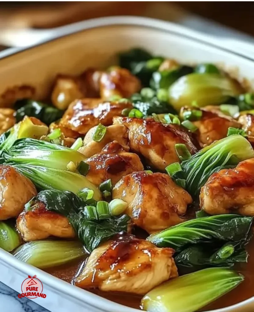 Bok Choy Chicken Stir-Fry served in a bowl with vibrant vegetables