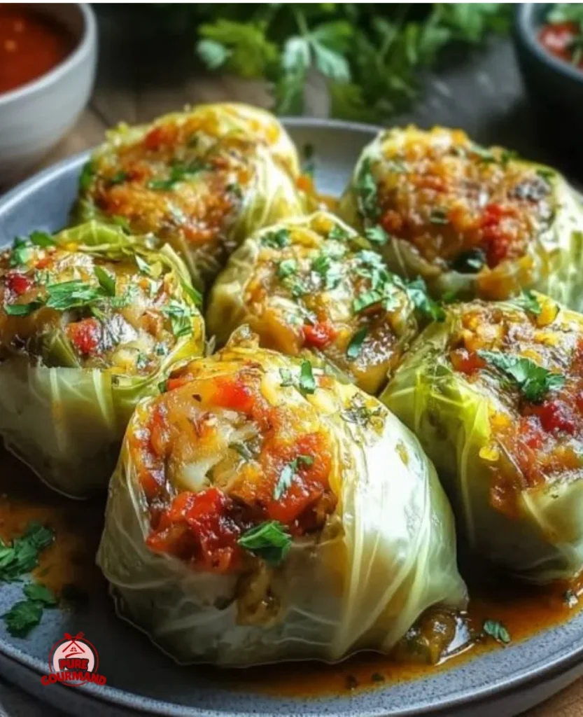 Delicious Lebanese stuffed cabbage rolls prepared for a comforting meal.
