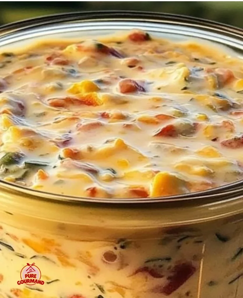 Creamy boat dip served in a bowl, ideal for parties and gatherings.