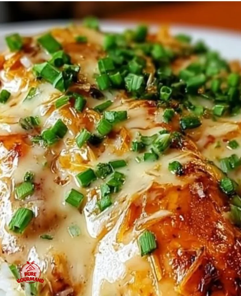Delicious Easy Skillet Million Dollar Chicken served in a skillet