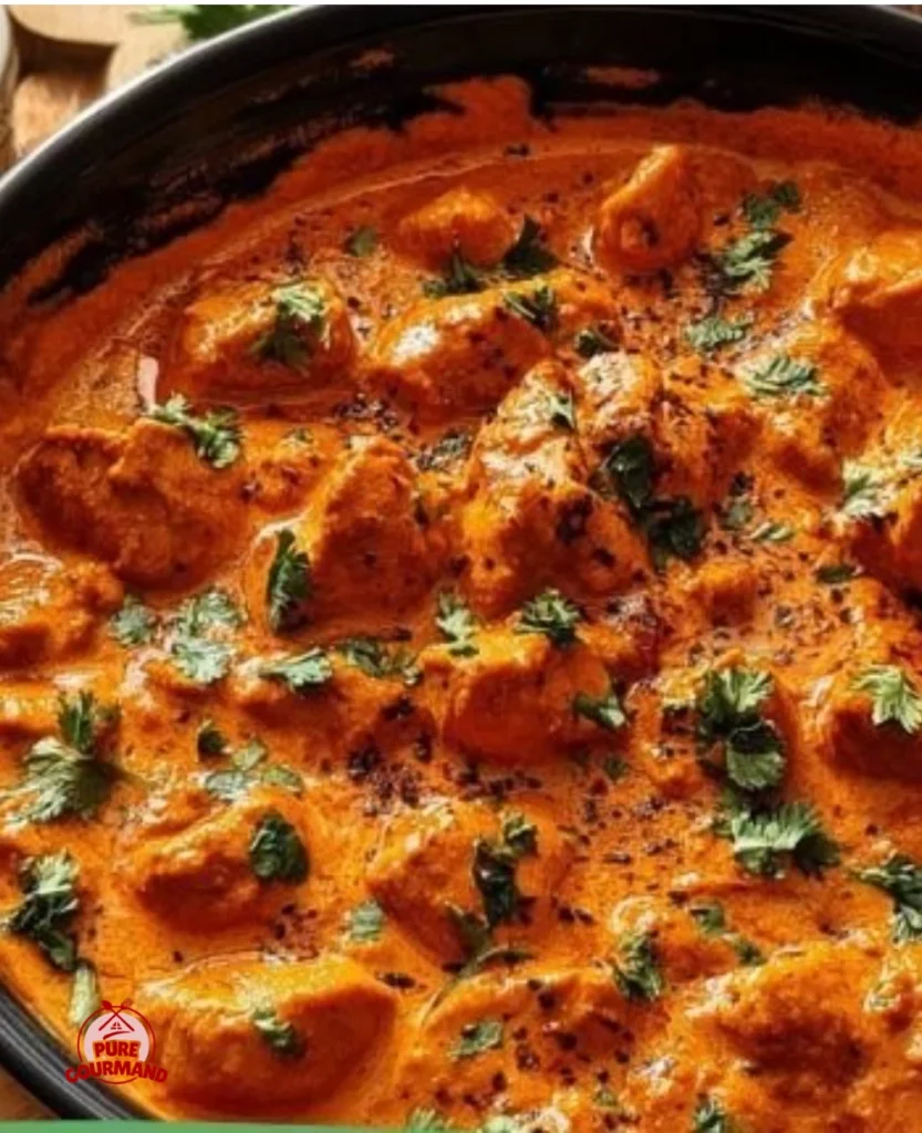 Gordon Ramsay's delicious Chicken Tikka Masala served in a cozy kitchen setting.