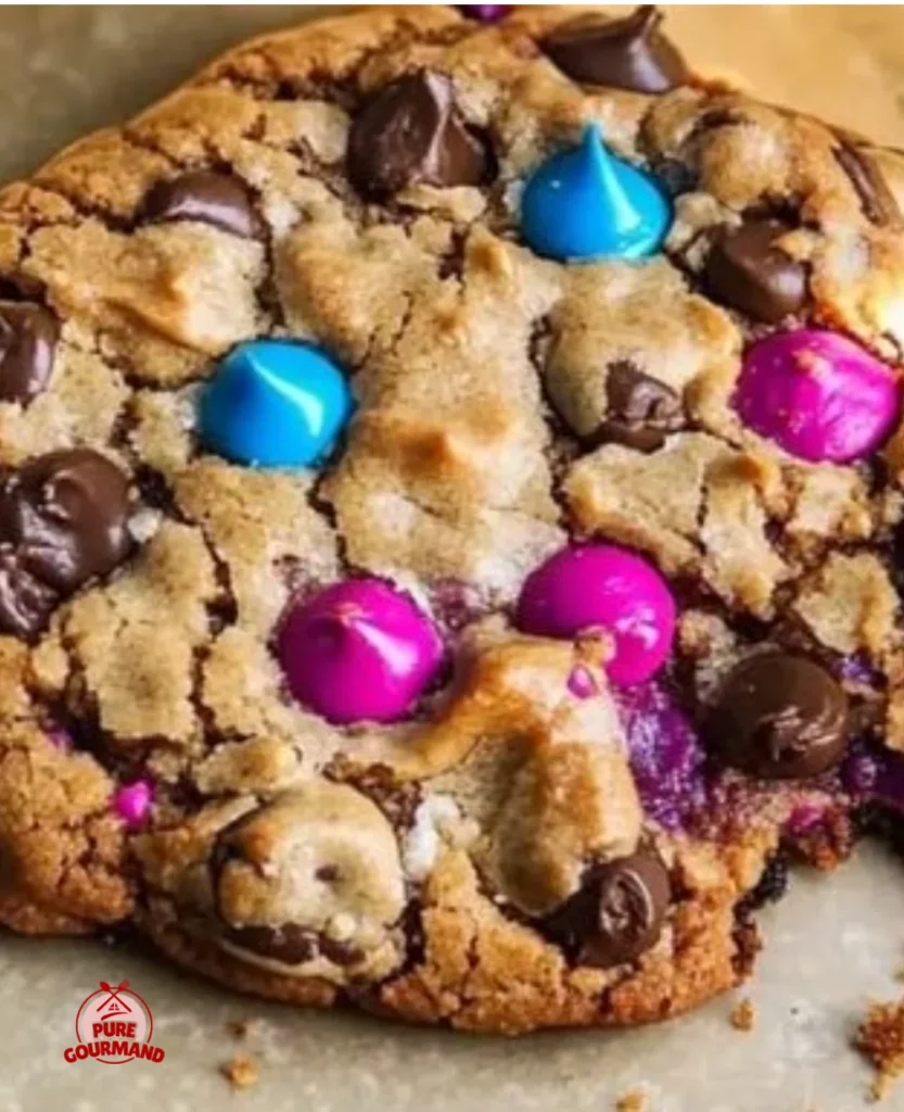 Single-serve high-protein monster cookie for post-workout enjoyment.