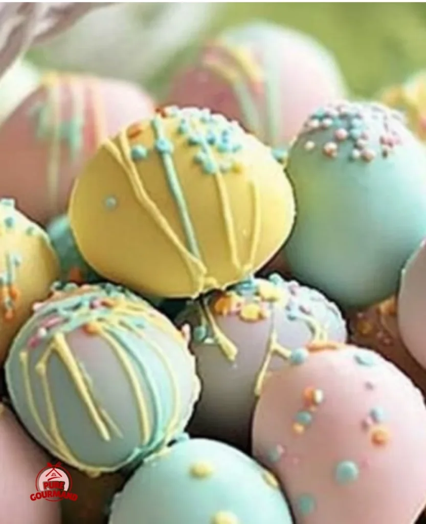 Lightened Easter Egg Cake Balls, a guilt-free dessert for Easter celebrations