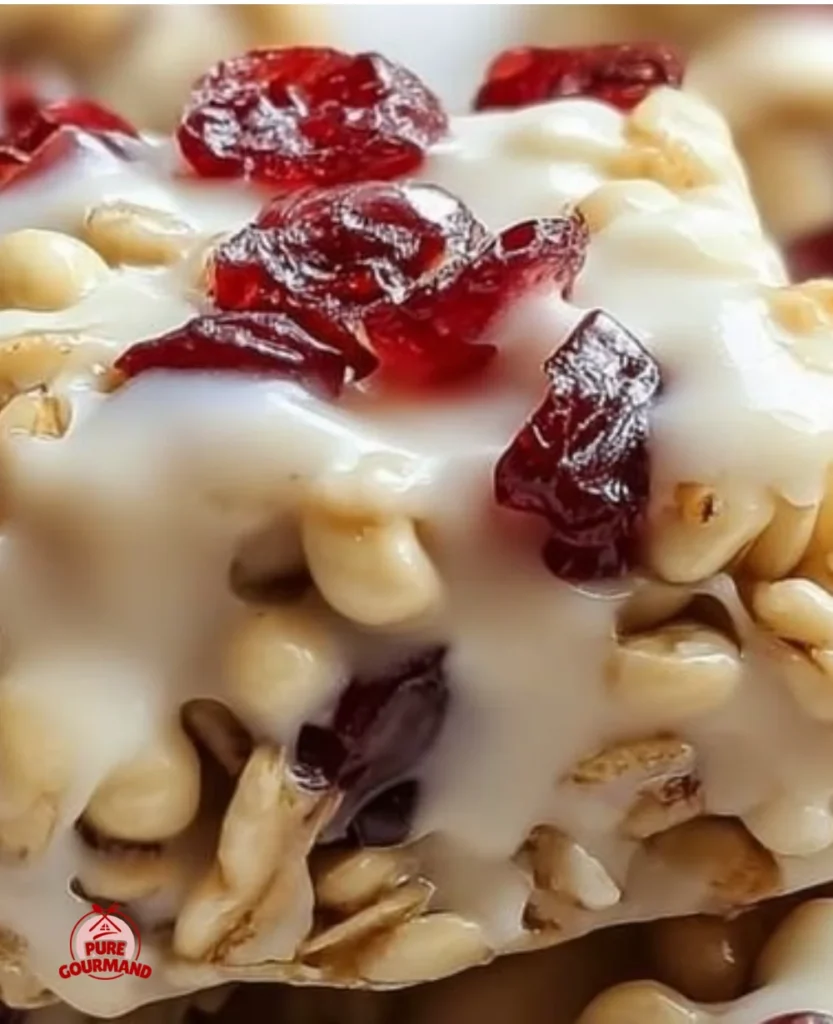 No-bake white chocolate cranberry oat clusters on a plate