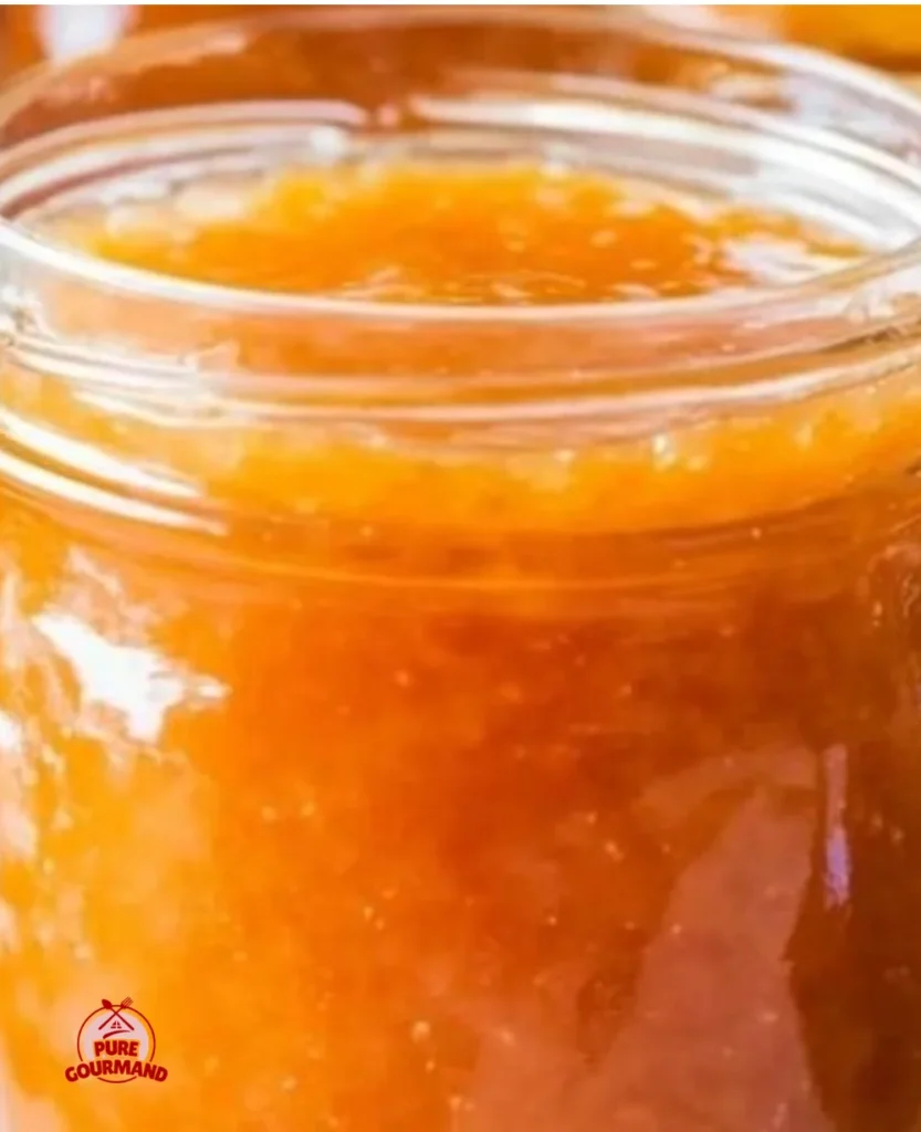 Delicious no-pectin peach jam made from fresh peaches, perfect for spreading.