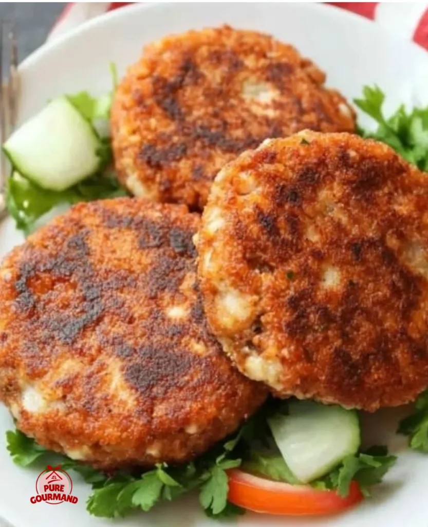 Delicious old-fashioned Southern salmon patties served on a plate