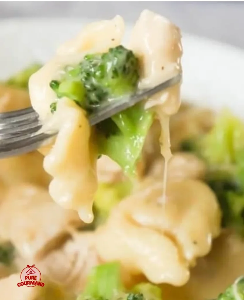 Instant Pot Cheesy Tortellini with Chicken and Broccoli in a creamy sauce