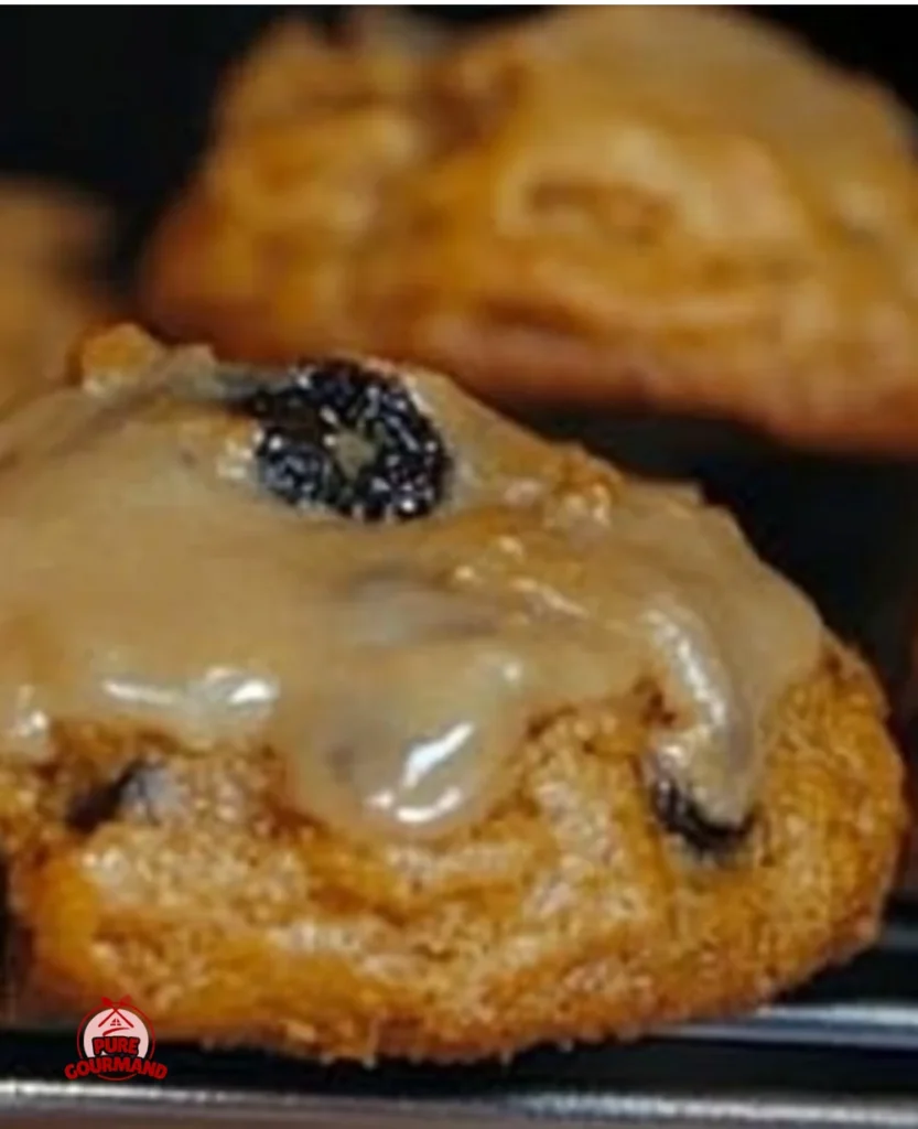 Homemade Pumpkin Raisin Cookies on a plate with fall decorations.