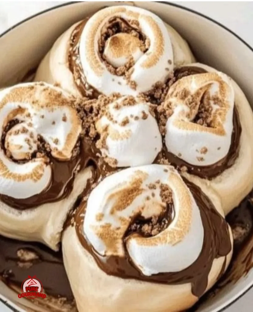 Delicious S'mores Roll Ups with melted chocolate and marshmallows.