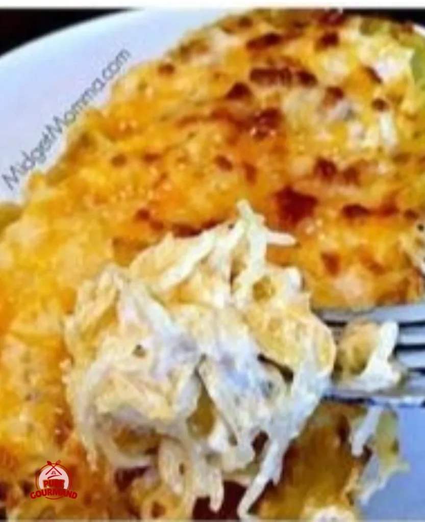Oven-baked spaghetti squash gratin topped with herbs and cheese
