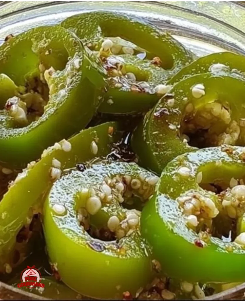 Sweet and spicy homemade jalapeño pickles in a jar, perfect for any dish.