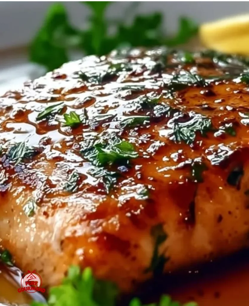 Delicious Texas Roadhouse style baked salmon served on a plate.