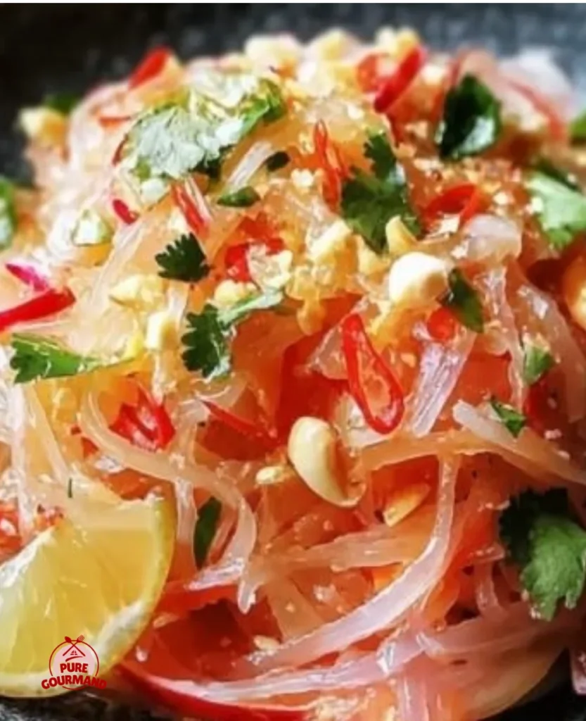 Zesty Thai Pomelo Salad with fresh ingredients and colorful presentation