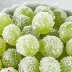 Healthy sour candied grapes recipe resembling Sour Patch Kids