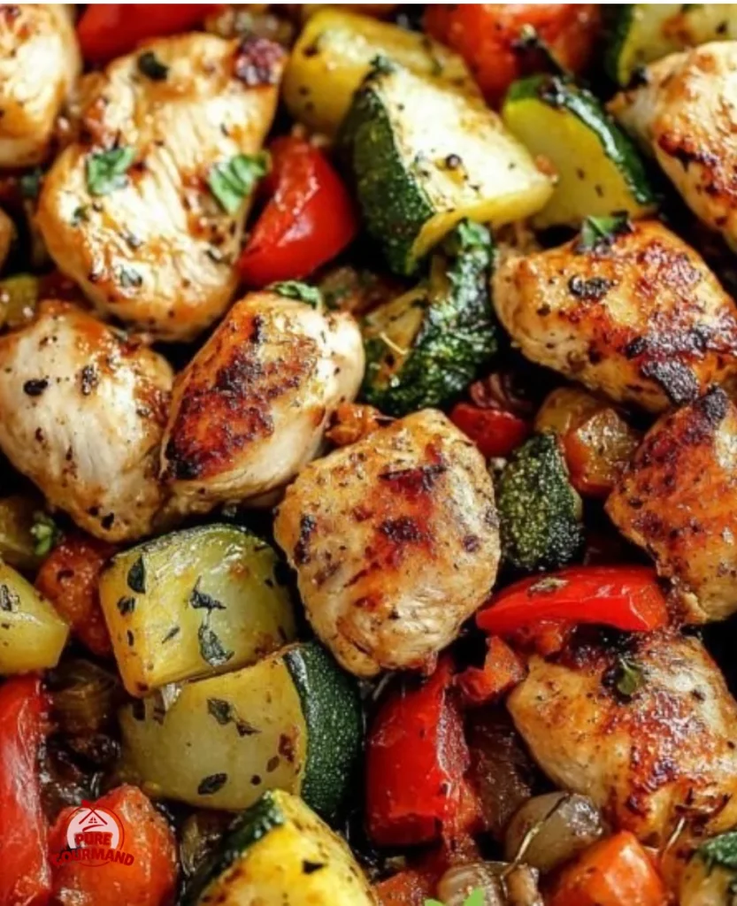 Air fryer chicken and vegetables recipe for four servings