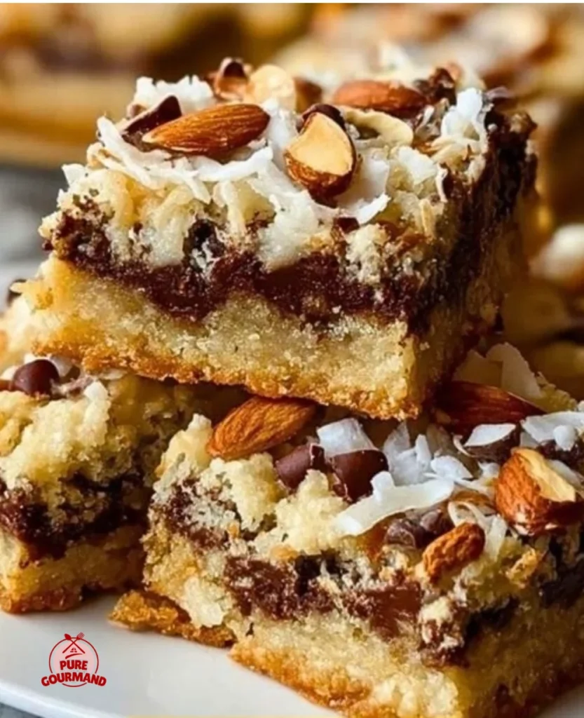 Delicious Almond Joy Cookie Bars with chocolate, coconut, and almonds
