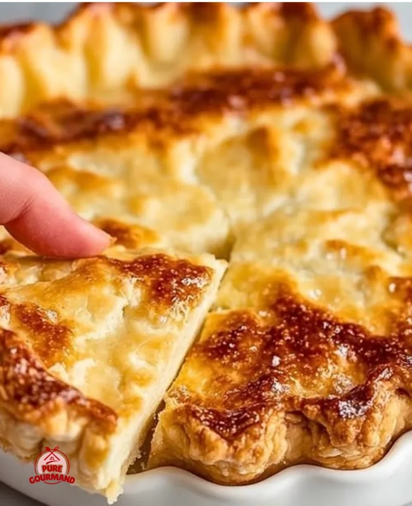 A perfectly baked buttery flaky pie crust ready for filling.