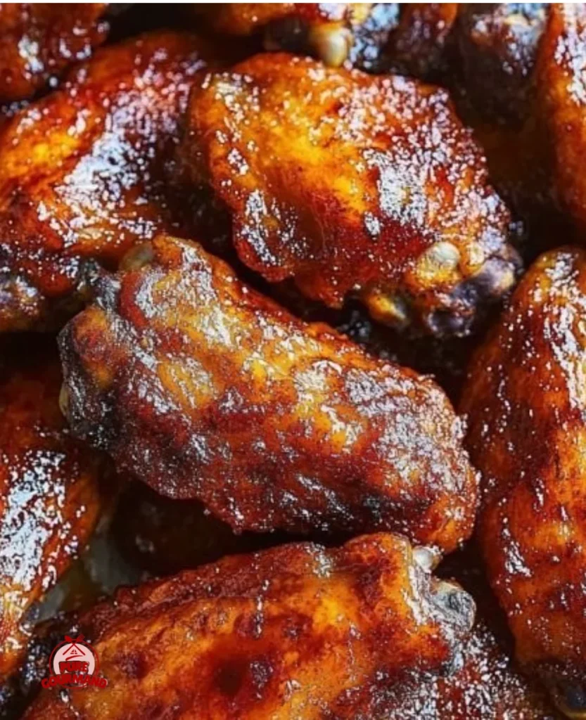 Crispy baked chicken wings served on a platter, perfect for parties and gatherings.