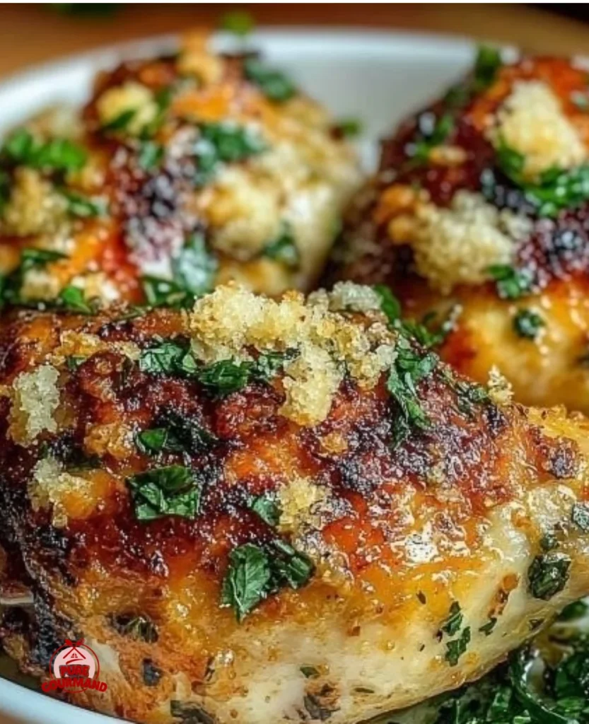 Crispy Garlic Parmesan Chicken Drumsticks ready to serve on a plate