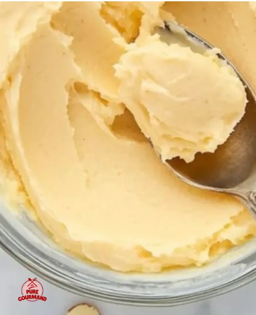 Delicious homemade frangipane spread on tart crust