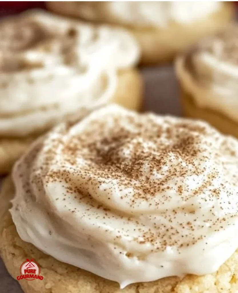 Delicious homemade Eggnog Cookies on a festive table