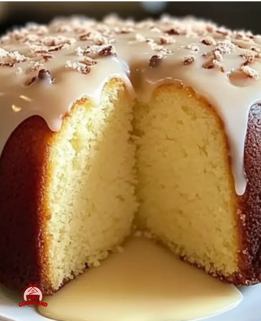 Five Flavor Pound Cake with colorful toppings served on a cozy plate