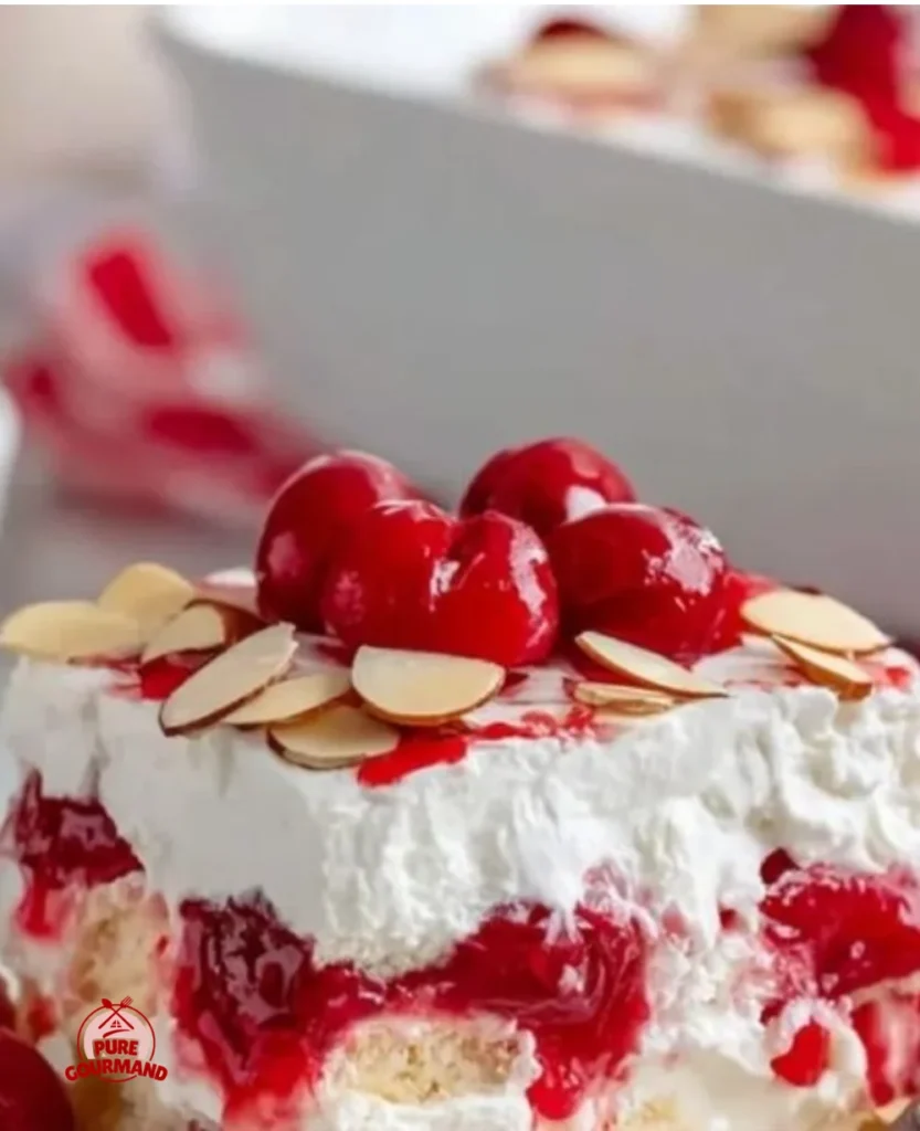 Delicious slice of Heaven on Earth Cake showcasing creamy layers and toppings.