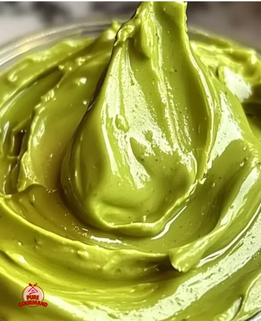 Homemade pistachio butter in a jar with a spreader