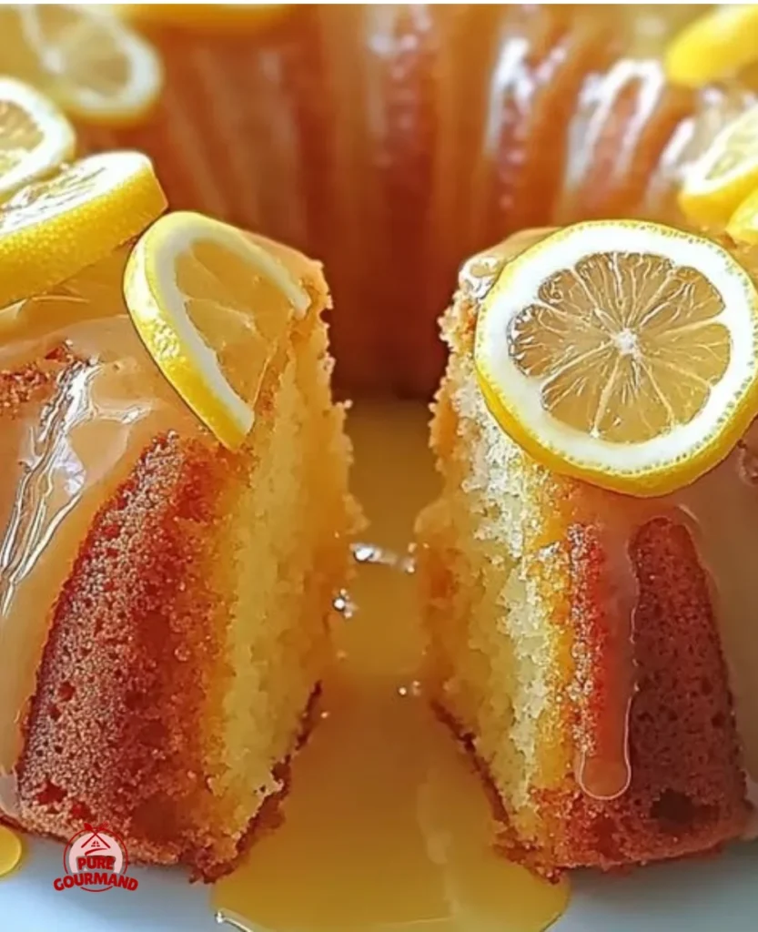 Irresistibly easy lemon bundt cake topped with citrus glaze.