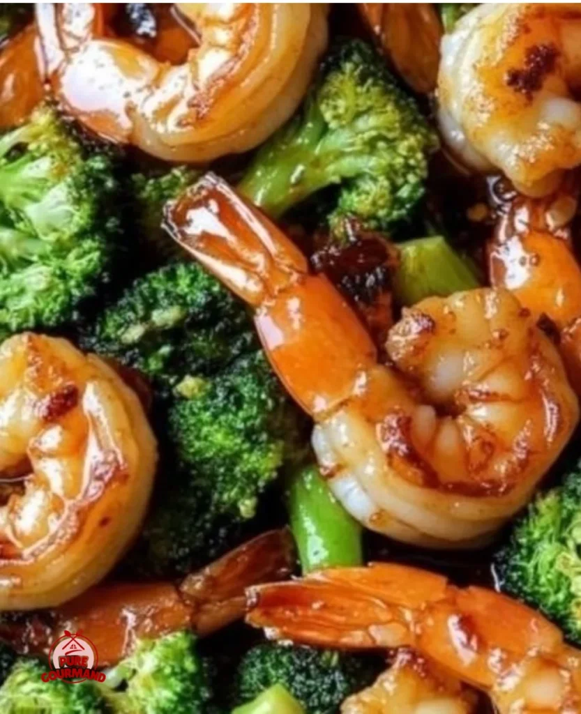 Delicious one-pan honey garlic butter shrimp with broccoli in a skillet