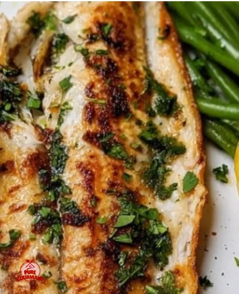 Delicious pan-fried trout served with fresh herbs and lemon