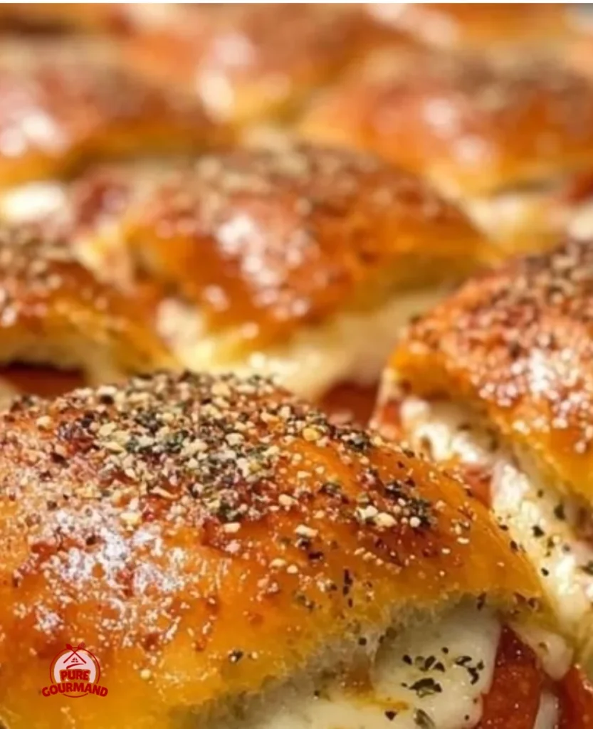 Delicious pepperoni pizza sliders served on a platter