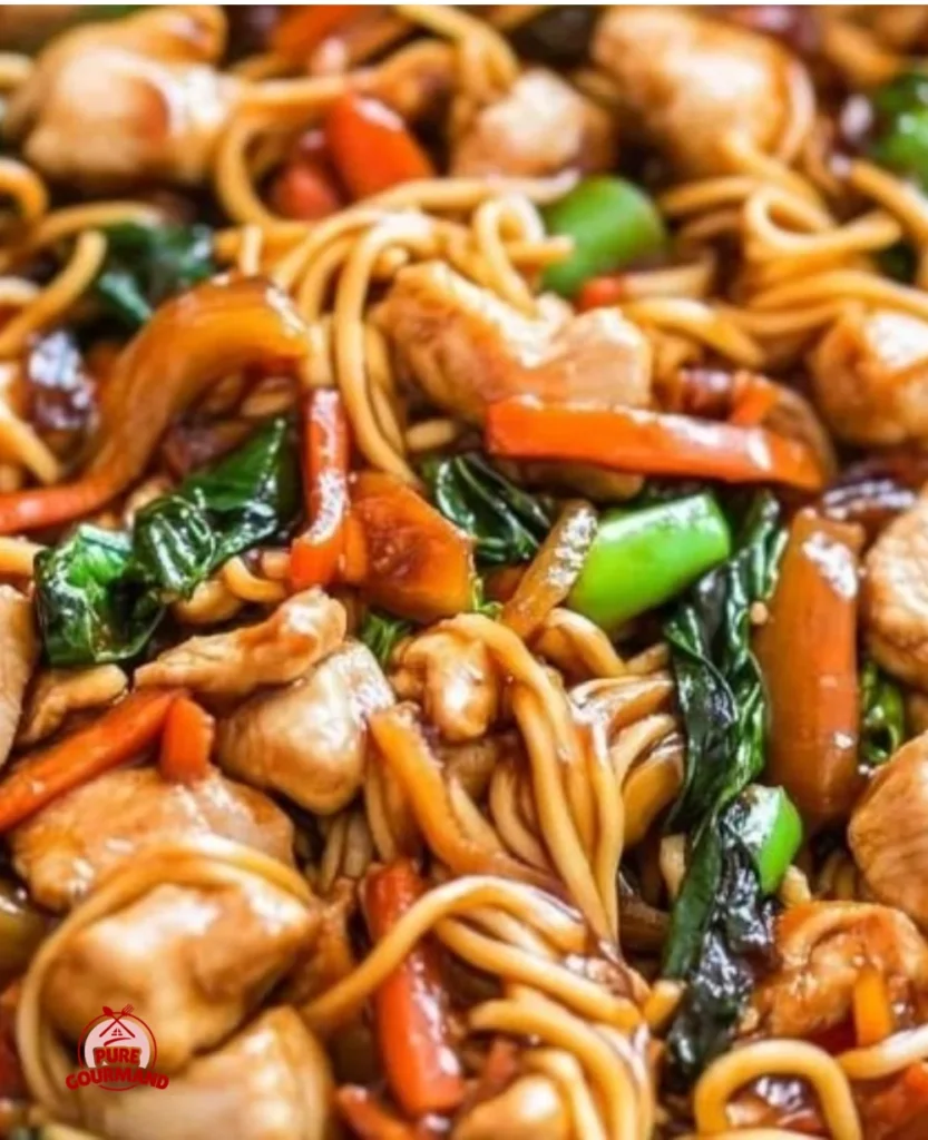 Quick and easy 15-minute chicken stir fry served in a bowl with colorful vegetables.