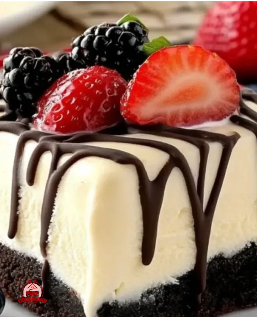 Summer Celebration Ice Cream Cake with colorful sprinkles and fresh fruits