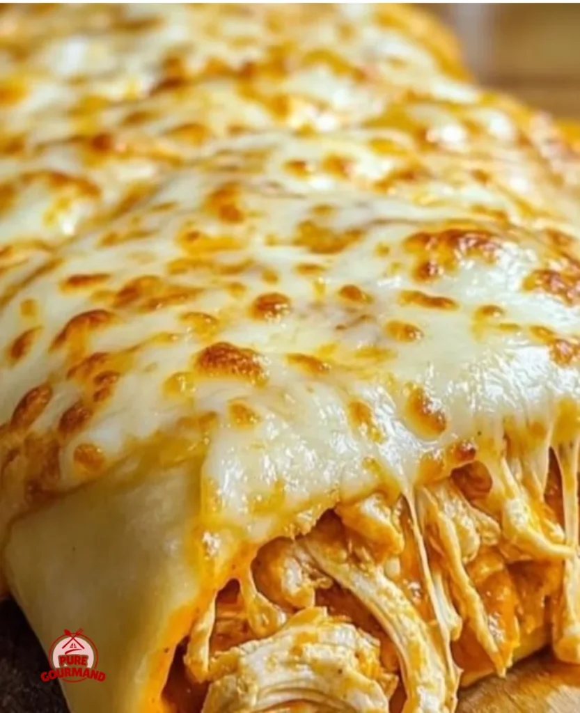 Buffalo chicken cheese bake dish, rich and cheesy with a spicy kick