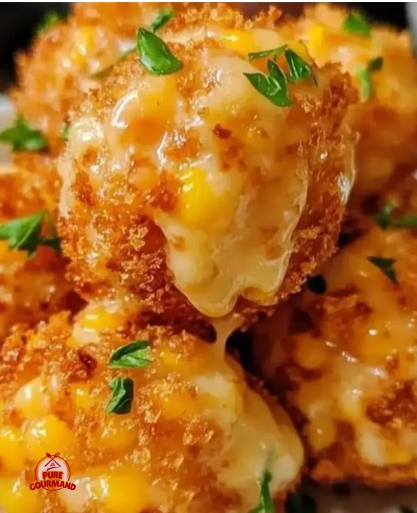 Plate of crispy corn cheese bites, golden and cheesy, perfect for snacking.