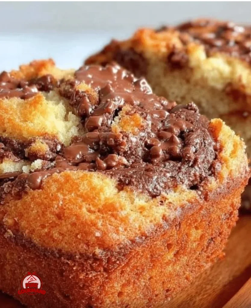 Decadent Nutella swirl banana bread fresh out of the oven