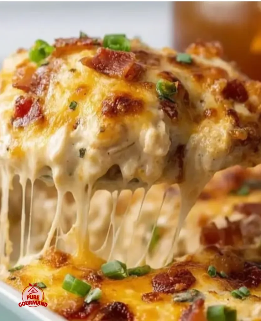Delicious easy crack chicken recipe served in a bowl, topped with herbs.
