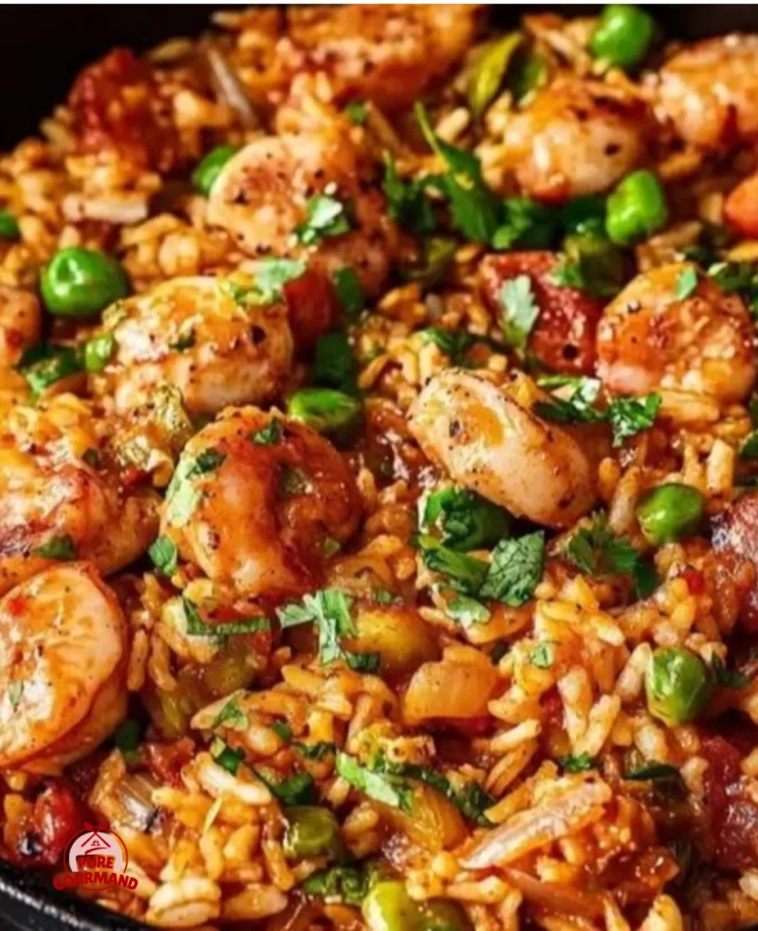 Ina Garten's flavorful jambalaya dish with rice, shrimp, and sausage