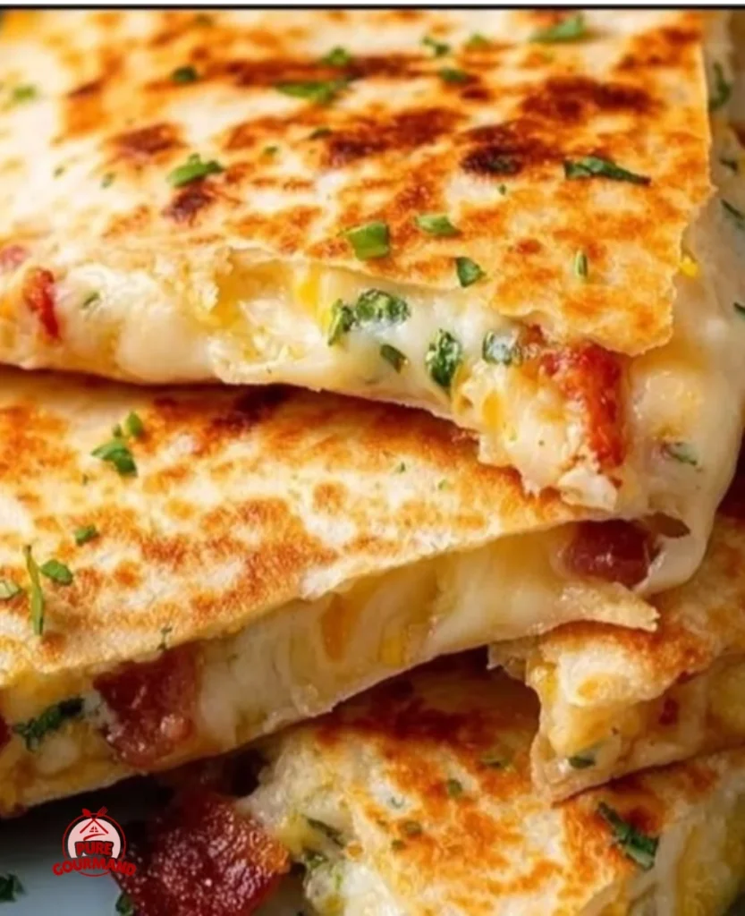 Delicious jalapeño popper quesadilla with crispy tortillas and creamy filling