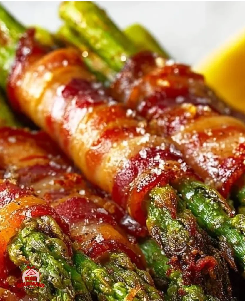 Crispy bacon-wrapped asparagus baked to perfection for a savory low-carb meal